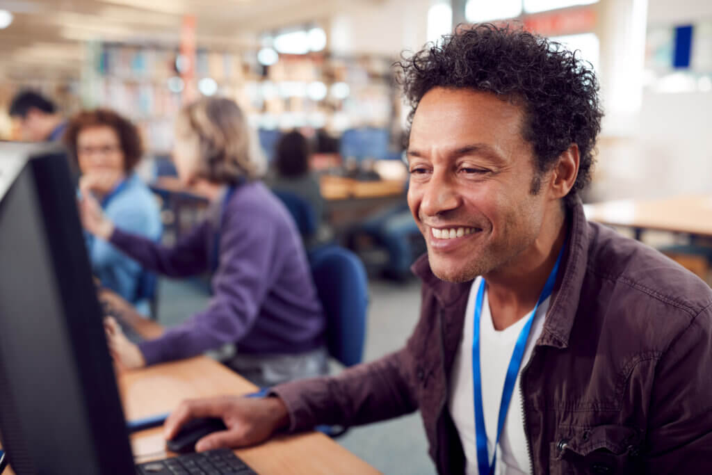 Students in NHTI's Learning Commons