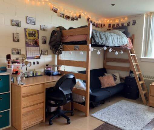 dorm room at NHTI