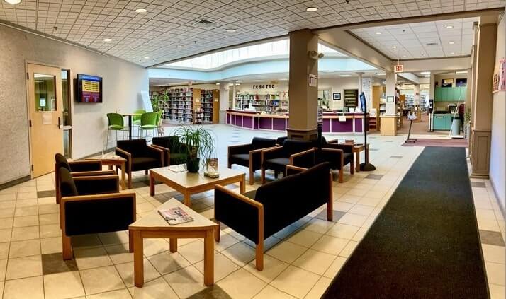 View of Library lobby at NHTI