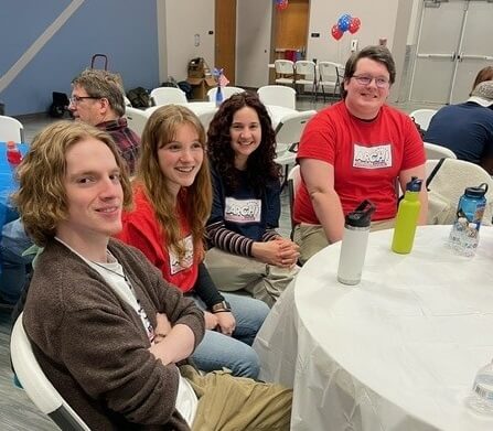 Four NHTI – Concord’s Community College students—Riley Weeks, Chloe Rattee, Jacob Dolley, and Ainsley Rennie—competed in the first CCSNH American Revolution and Constitutional History (ARCH) Quiz Bowl last week.