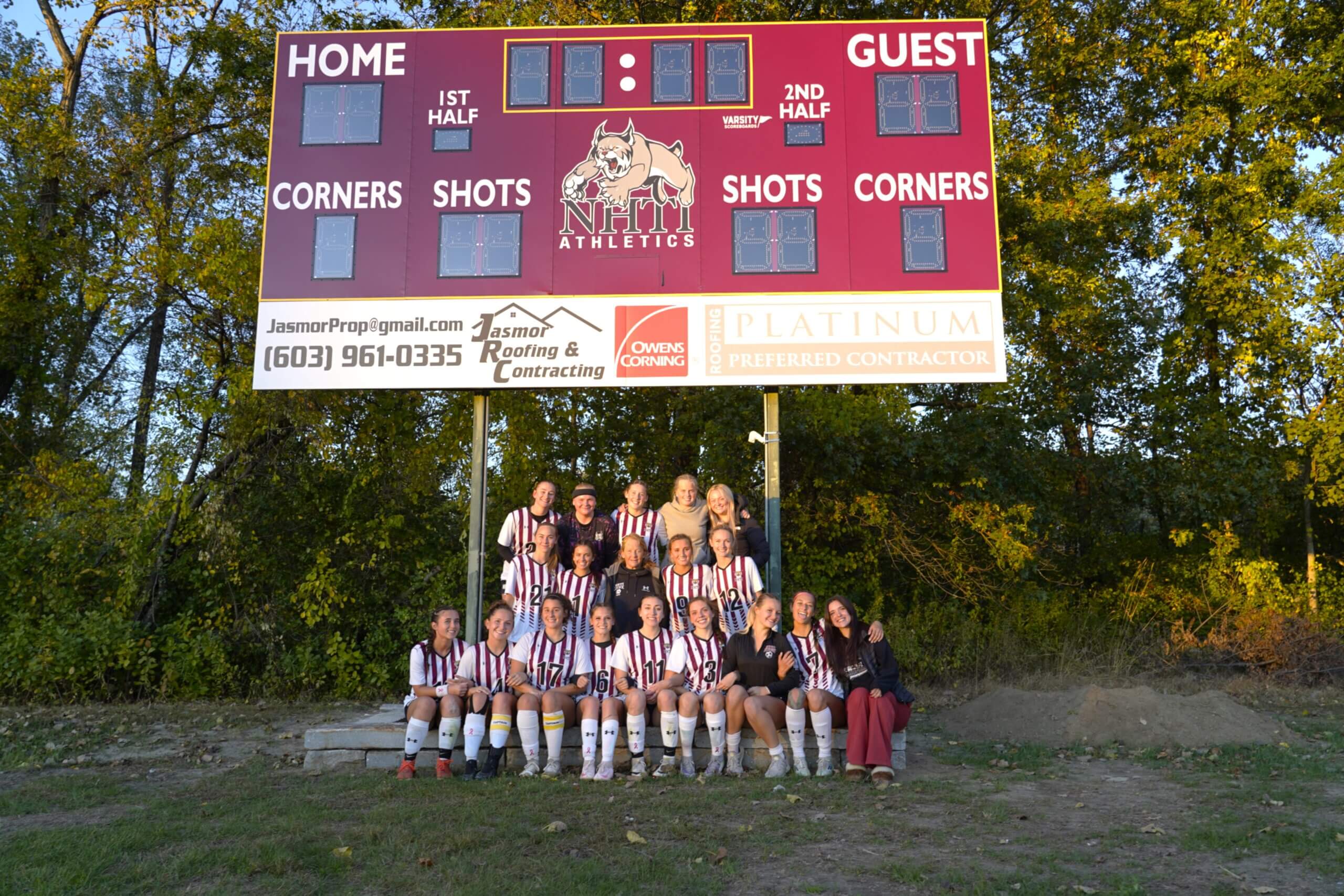 Local contractor donates scoreboard to NHTI