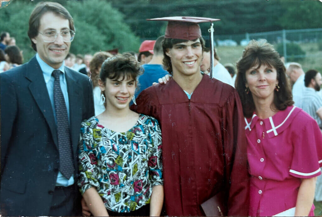 Jason Olenio at NHTI graduation in 1992