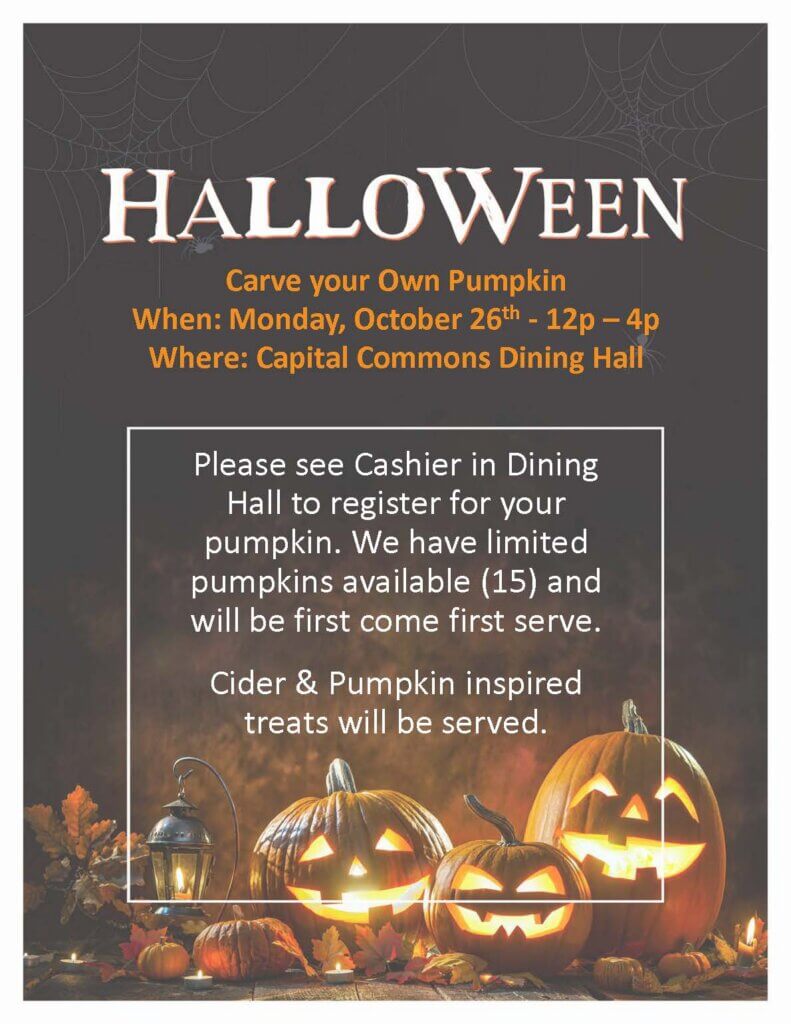 Pumpkin carving flier